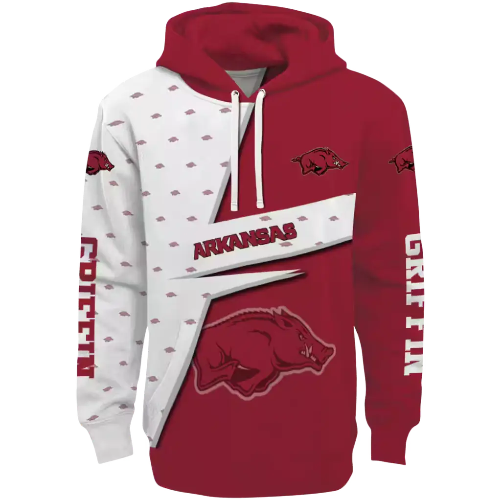 personalized arkansas razorbacks abstract shape red hoodie best selling personalized arkansas razorbacks abstract shape red hoodie best selling