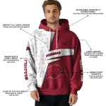 personalized arkansas razorbacks abstract shape red hoodie best selling