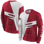 personalized arkansas razorbacks abstract shape red hoodie best selling