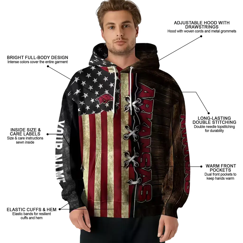 personalized arkansas razorbacks american pride hoodie latest model personalized arkansas razorbacks american pride hoodie latest model