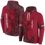 personalized arkansas razorbacks deer silhouette red hoodie best selling