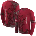 personalized arkansas razorbacks deer silhouette red hoodie best selling