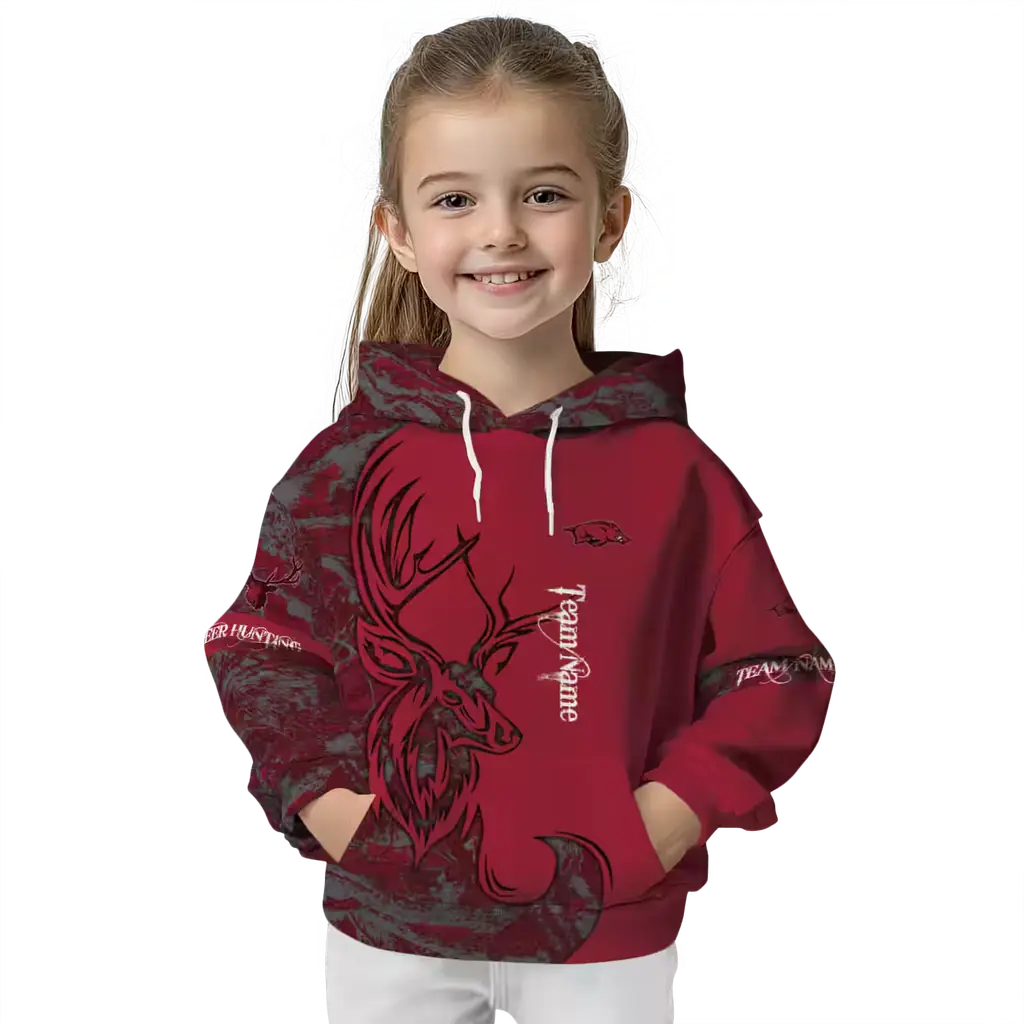 personalized arkansas razorbacks deer silhouette red hoodie top rated personalized arkansas razorbacks deer silhouette red hoodie top rated