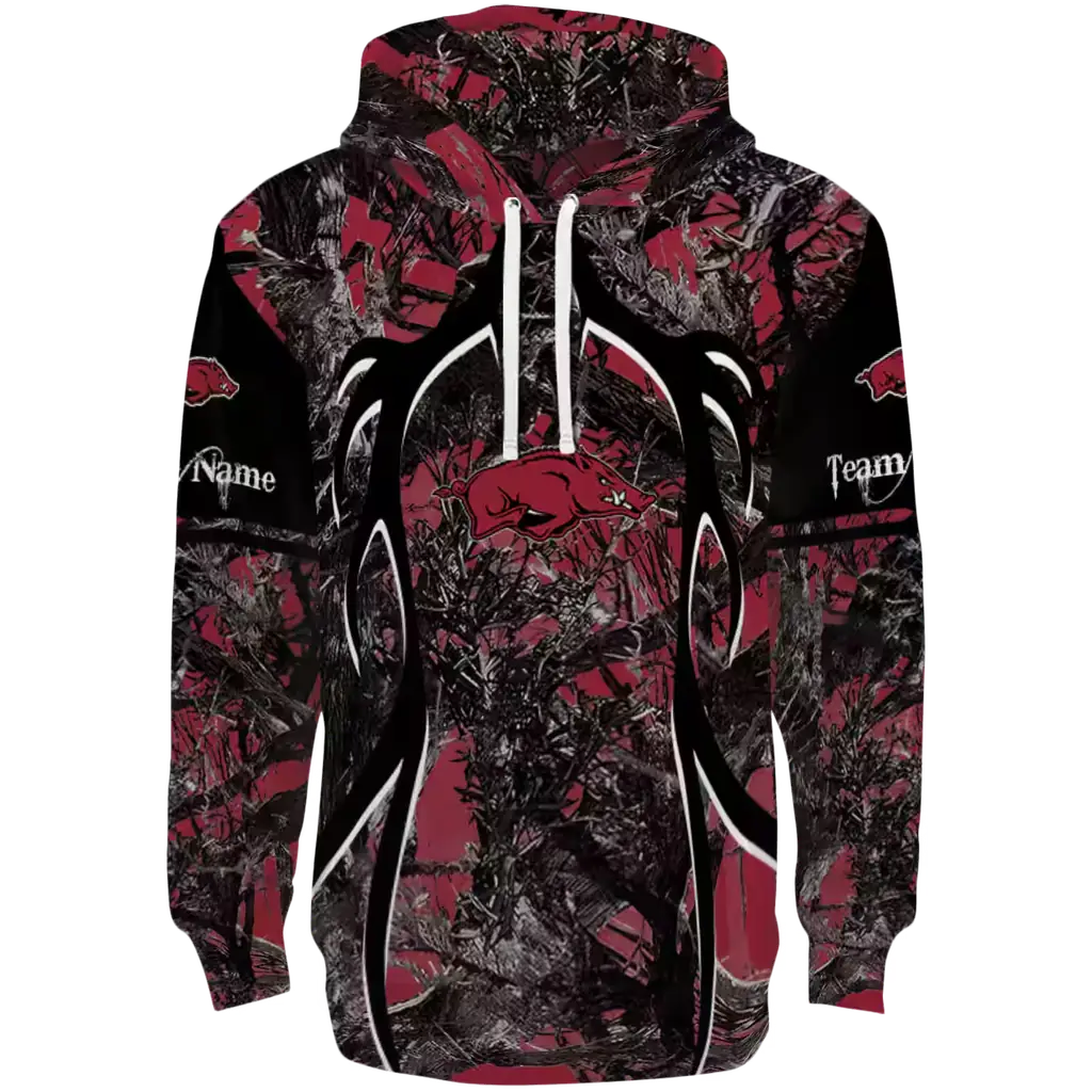 personalized arkansas razorbacks hunting theme red black hoodie best selling personalized arkansas razorbacks hunting theme red black hoodie best selling