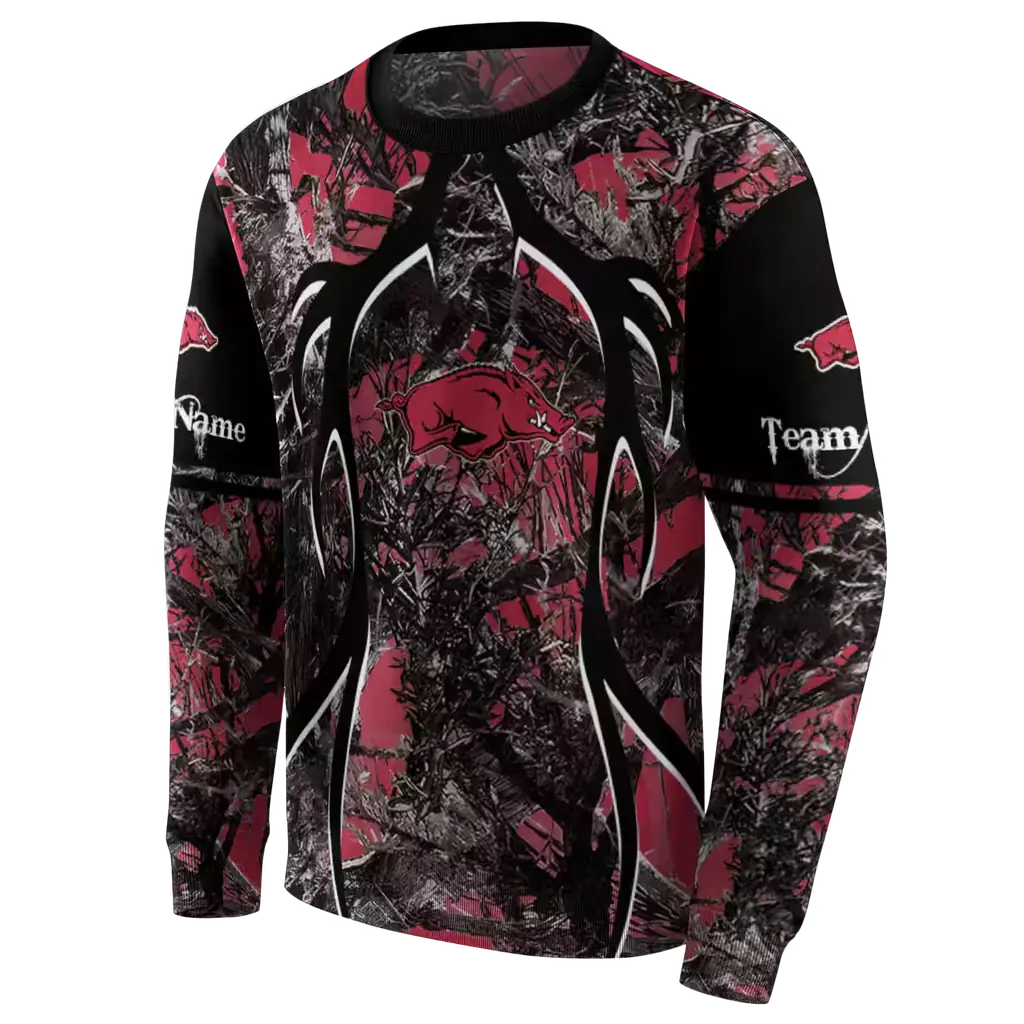 personalized arkansas razorbacks hunting theme red black hoodie new arrival personalized arkansas razorbacks hunting theme red black hoodie new arrival