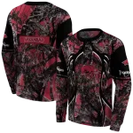 personalized arkansas razorbacks hunting theme red black hoodie best selling