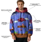 personalized arkansas razorbacks mario blue black hoodie best selling