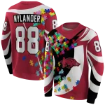 personalized arkansas razorbacks puzzle pieces red hoodie best selling