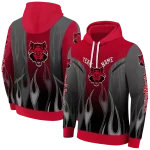 personalized arkansas state red wolves flame design scarlet hoodie best selling