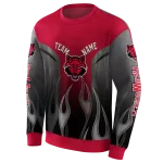 personalized arkansas state red wolves flame design scarlet hoodie best selling