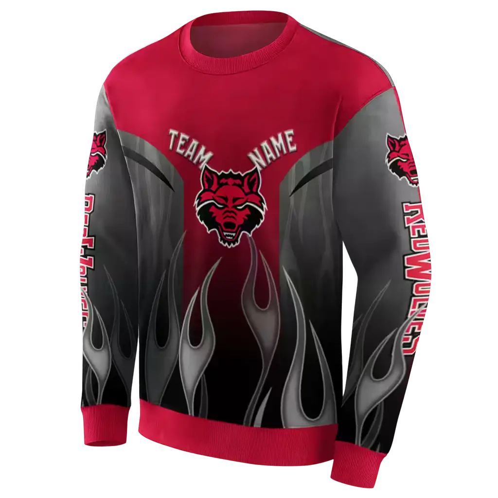 personalized arkansas state red wolves flame design scarlet hoodie new arrival personalized arkansas state red wolves flame design scarlet hoodie new arrival