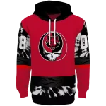 personalized arkansas state red wolves grateful vibes scarlet hoodie best selling