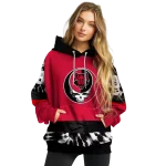 personalized arkansas state red wolves grateful vibes scarlet hoodie best selling