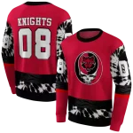 personalized arkansas state red wolves grateful vibes scarlet hoodie best selling