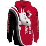 personalized arkansas state red wolves peeking snoopy scarlet hoodie best selling