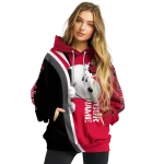 personalized arkansas state red wolves peeking snoopy scarlet hoodie best selling