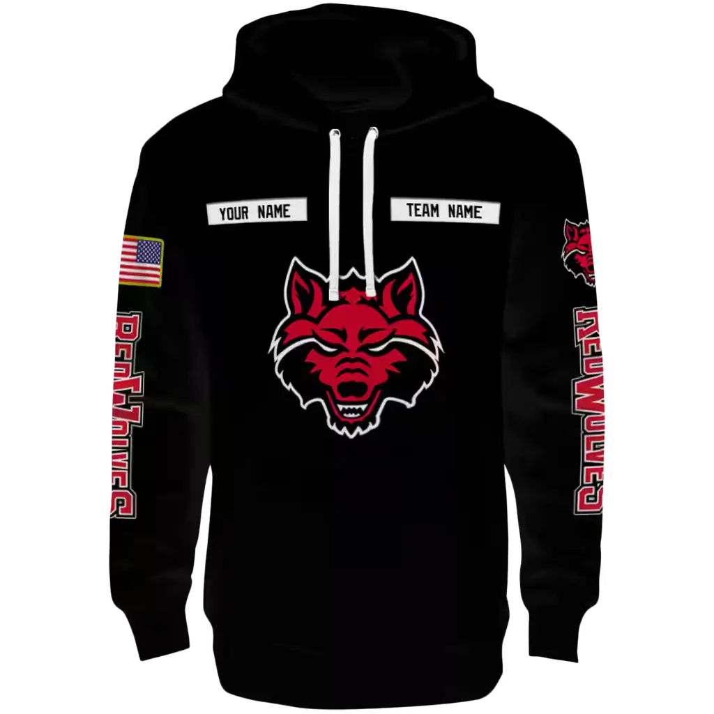 personalized arkansas state red wolves punisher skull black hoodie best selling personalized arkansas state red wolves punisher skull black hoodie best selling