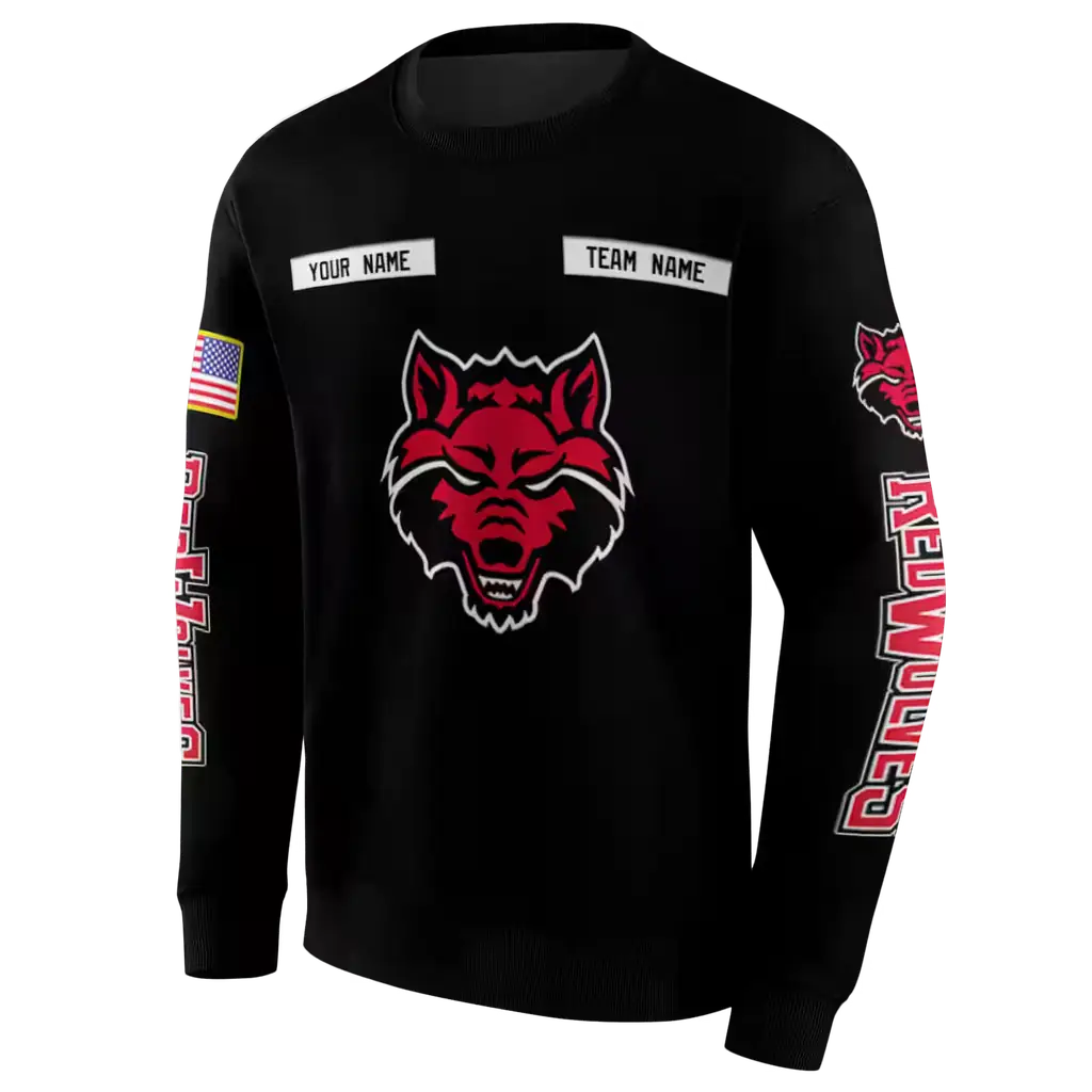 personalized arkansas state red wolves punisher skull black hoodie new arrival personalized arkansas state red wolves punisher skull black hoodie new arrival