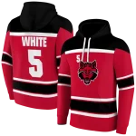 personalized arkansas state red wolves striped pattern scarlet hoodie best selling