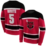 personalized arkansas state red wolves striped pattern scarlet hoodie best selling