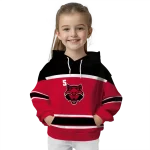 personalized arkansas state red wolves striped pattern scarlet hoodie best selling