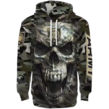 personalized army black knights camo skull hoodie best selling