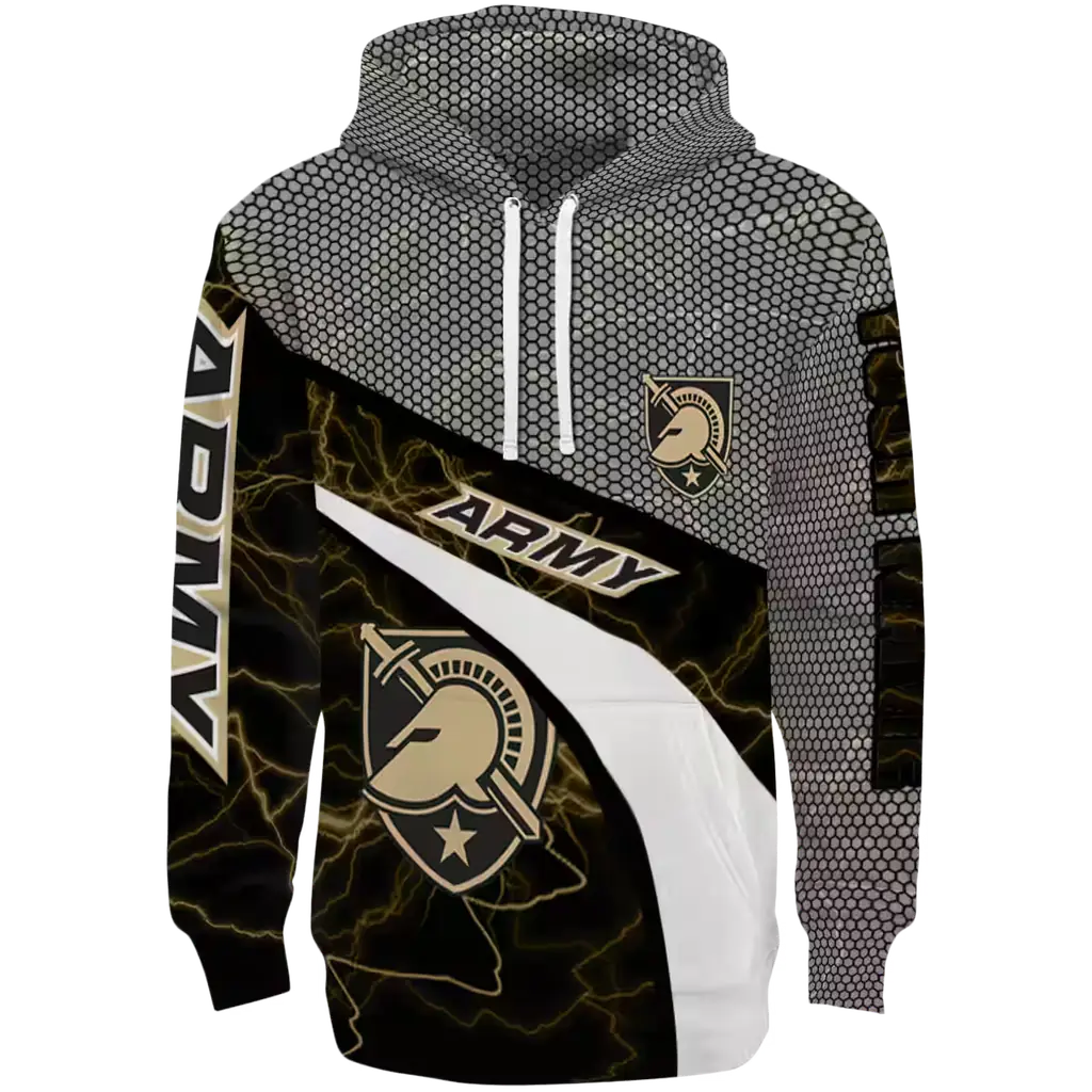 personalized army black knights hexagonal mesh gold black gray hoodie best selling personalized army black knights hexagonal mesh gold black gray hoodie best selling