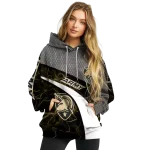 personalized army black knights hexagonal mesh gold black gray hoodie best selling