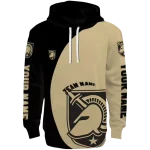 personalized army black knights minimalist design gold black hoodie best selling