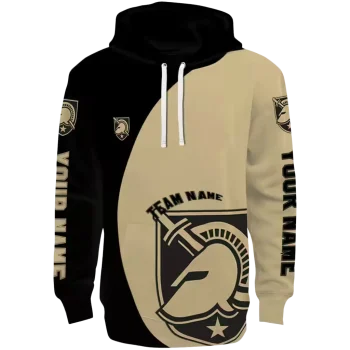 personalized army black knights minimalist design gold black hoodie best selling