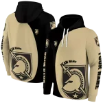 personalized army black knights minimalist design gold black hoodie best selling
