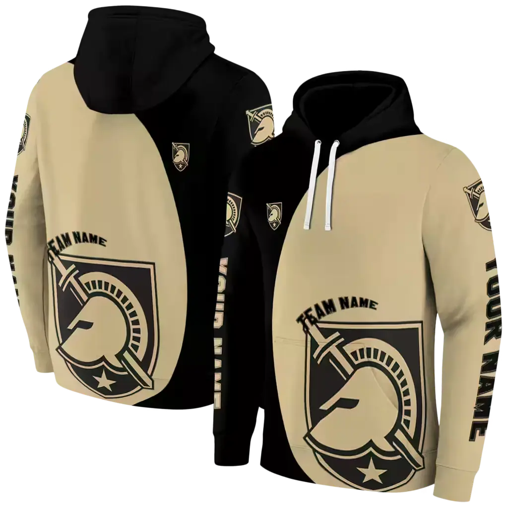 personalized army black knights minimalist design gold black hoodie fashion forward personalized army black knights minimalist design gold black hoodie fashion forward