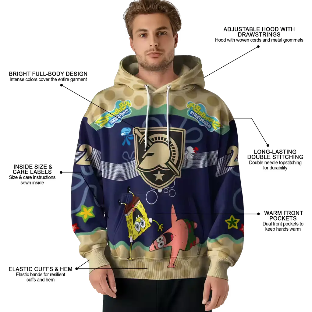 personalized army black knights spongebob patrick star gold navy hoodie latest model personalized army black knights spongebob patrick star gold navy hoodie latest model