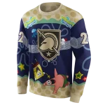 personalized army black knights spongebob patrick star gold navy hoodie best selling