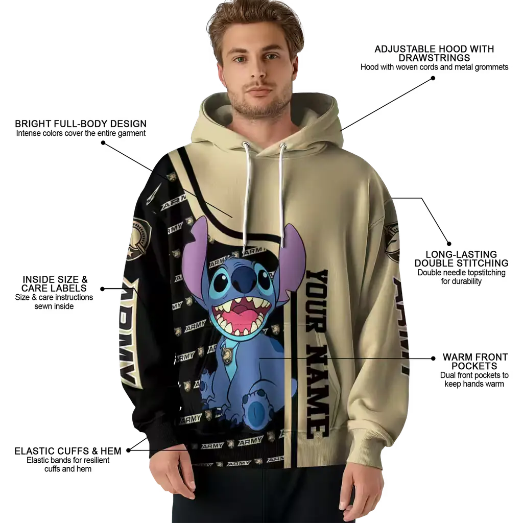personalized army black knights stitch gold hoodie latest model personalized army black knights stitch gold hoodie latest model