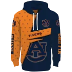 personalized auburn tigers abstract shape navy blue hoodie best selling