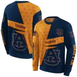 personalized auburn tigers abstract shape navy blue hoodie best selling