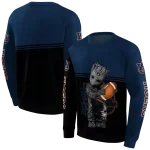 personalized auburn tigers baby groot navy blue black hoodie best selling