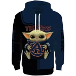 personalized auburn tigers baby yoda navy blue black hoodie best selling