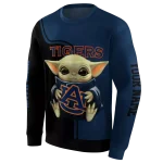 personalized auburn tigers baby yoda navy blue black hoodie best selling