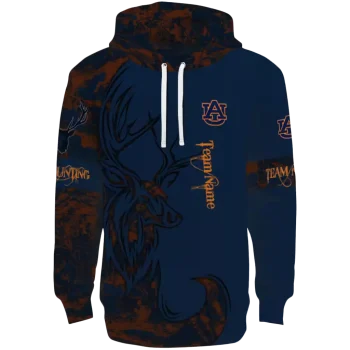 personalized auburn tigers deer silhouette navy blue hoodie best selling