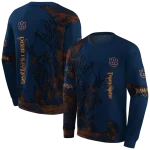 personalized auburn tigers deer silhouette navy blue hoodie best selling