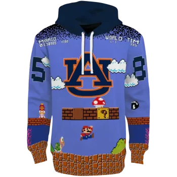 personalized auburn tigers mario blue black hoodie best selling