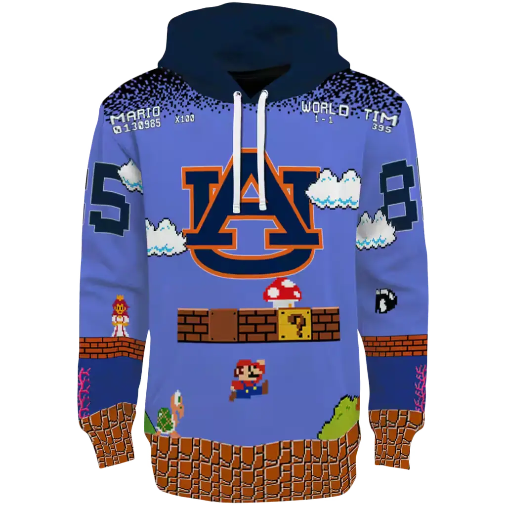 personalized auburn tigers mario blue black hoodie best selling personalized auburn tigers mario blue black hoodie best selling