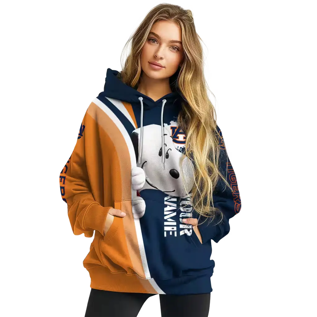 personalized auburn tigers peeking snoopy navy blue hoodie high quality personalized auburn tigers peeking snoopy navy blue hoodie high quality