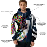 personalized auburn tigers puzzle pieces navy blue hoodie best selling