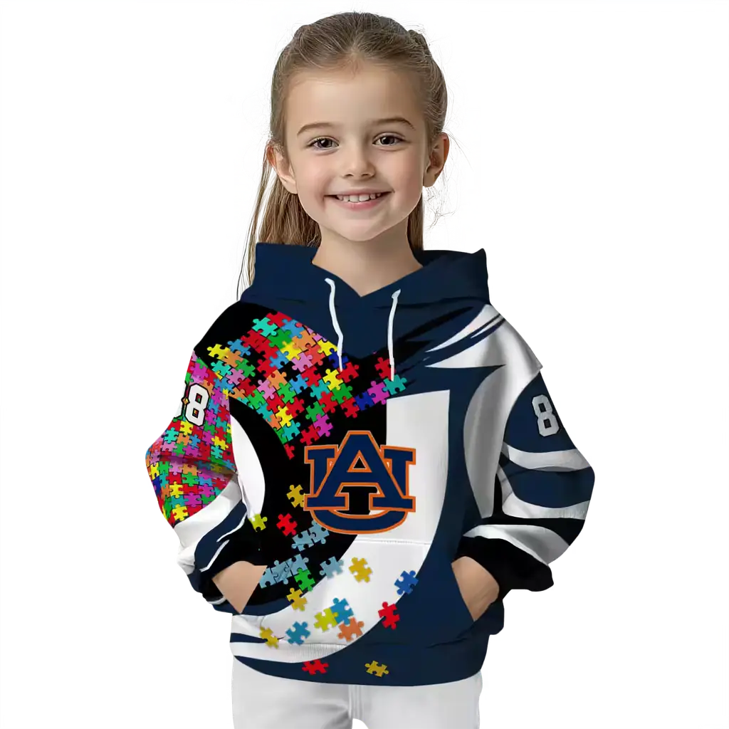 personalized auburn tigers puzzle pieces navy blue hoodie top rated personalized auburn tigers puzzle pieces navy blue hoodie top rated