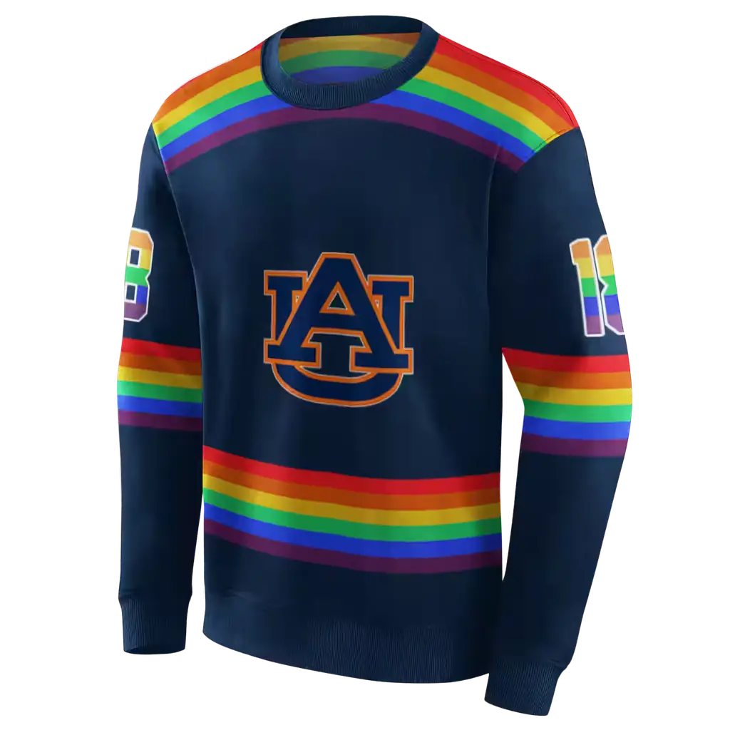 personalized auburn tigers rainbow stripes navy blue hoodie new arrival personalized auburn tigers rainbow stripes navy blue hoodie new arrival