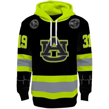 personalized auburn tigers safety motif black neon green hoodie best selling