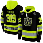 personalized auburn tigers safety motif black neon green hoodie best selling